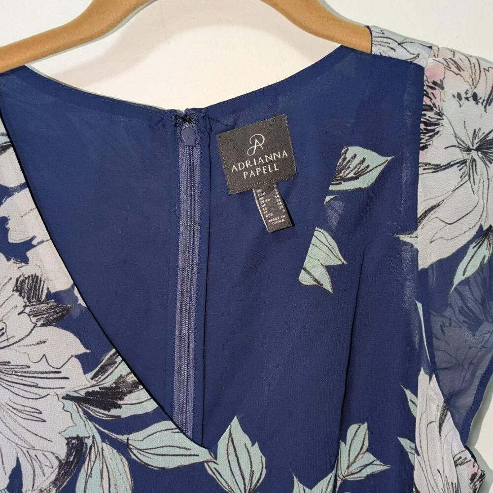 Adrianna Papell Shift Floral Dress - Picture 4 of 6